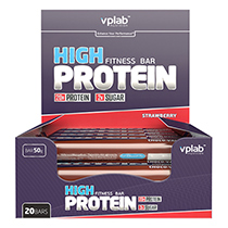 Батончик с протеином "High protein bar", клубника VPLab | интернет-магазин натуральных товаров 4fresh.ru - фото 2