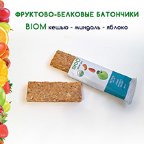 Батончик фруктово-белковый "Яблоко, кешью, миндаль" BIOM | интернет-магазин натуральных товаров 4fresh.ru - фото 3