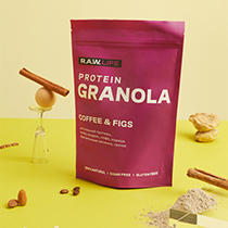 Гранола протеиновая "PROTEIN GRANOLA COFFEE & FIGS" Raw Life | интернет-магазин натуральных товаров 4fresh.ru - фото 3