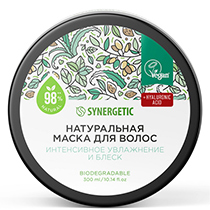 Маска для волос "Интенсивное увлажнение и блеск" Synergetic | интернет-магазин натуральных товаров 4fresh.ru - фото 3