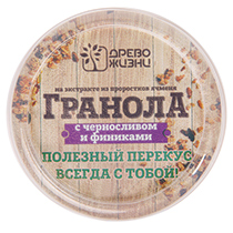 Гранола "С черносливом и финиками", стакан с ложкой Древо жизни | интернет-магазин натуральных товаров 4fresh.ru - фото 4
