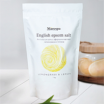 Соль для ванны "English epsom salt" с натуральным эфирным маслом лемонграсса, лимона и иланг-иланг Marespa | интернет-магазин натуральных товаров 4fresh.ru - фото 2