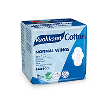 Прокладки "Cotton Normal Wings", с крылышками Vuokkoset | интернет-магазин натуральных товаров 4fresh.ru - фото 2