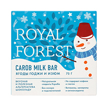 Шоколад "Ягоды годжи и изюм" Carob milk bar Royal Forest | интернет-магазин натуральных товаров 4fresh.ru - фото 3