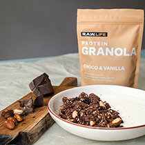 Гранола протеиновая "PROTEIN GRANOLA CHOCO & VANILLA" Raw Life | интернет-магазин натуральных товаров 4fresh.ru - фото 4