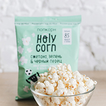 Набор попкорна "Сметана, зелень и чёрный перец" Holy Corn | интернет-магазин натуральных товаров 4fresh.ru - фото 7